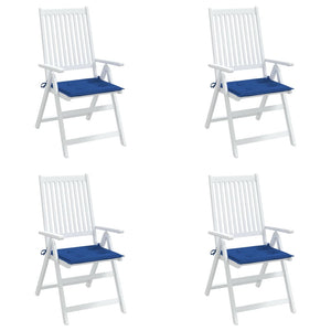 Cuscini per Sedia 4 pz Blu Reale 50x50x3 cm in Tessuto Oxford 314060