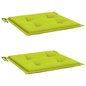 Cuscini per Sedia 2 pz Verde Brillante 50x50x3cm Tessuto Oxford 314062