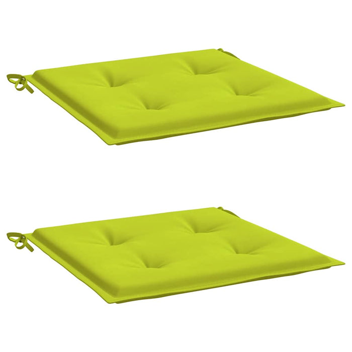 Cuscini per Sedia 2 pz Verde Brillante 50x50x3cm Tessuto Oxford 314062