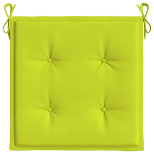 Cuscini per Sedia 2 pz Verde Brillante 50x50x3cm Tessuto Oxford 314062