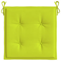 Cuscini per Sedia 2 pz Verde Brillante 50x50x3cm Tessuto Oxford 314062