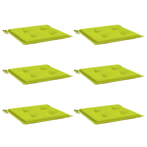 Cuscini per Sedia 6 pz Verde Brillante 50x50x3cm Tessuto Oxfordcod mxl 71366
