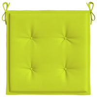 Cuscini per Sedia 6 pz Verde Brillante 50x50x3cm Tessuto Oxford 314064