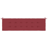 Cuscino per Panca Rosso Vino 180x50x3 cm in Tessuto Oxford