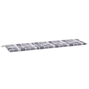 Cuscino Panca da Giardino a Quadri Grigi 180x50x3 cm in Tessuto cod mxl 67999