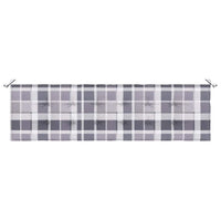 Cuscino per Panca a Quadri Grigi 180x50x4 cm Tessuto Oxford