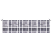 Cuscino Panca da Giardino a Quadri Grigi 180x50x3 cm in Tessuto cod mxl 67999