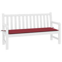 Cuscino per Panca da Giardino Rosso Vino 200x50x3 cm in Tessuto cod mxl 54977