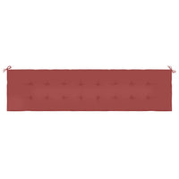 Cuscino per Panca da Giardino Rosso Vino 200x50x3 cm in Tessuto cod mxl 54977
