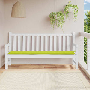 Cuscino per Panca Verde Brillante 200x50x4 cm in Tessuto Oxford