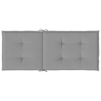 Cuscini per Sedie 6 pz Grigi 120x50x3 cm in Tessuto