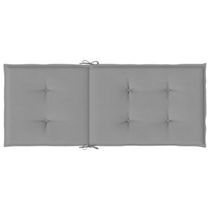 Cuscini per Sedie 6 pz Grigi 120x50x3 cm in Tessuto