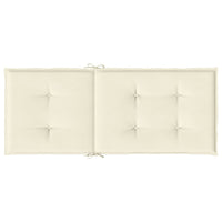 Cuscini per Sedie 6 pz Crema 120x50x3 cm in Tessuto 314106