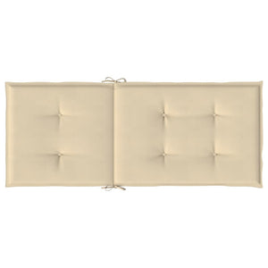 Cuscini per Sedie 6 pz Beige 120x50x3 cm in Tessuto 314107