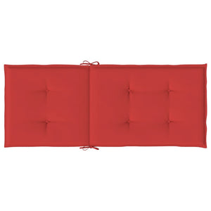 Cuscini per Sedie 6 pz Rossi 120x50x3 cm in Tessuto