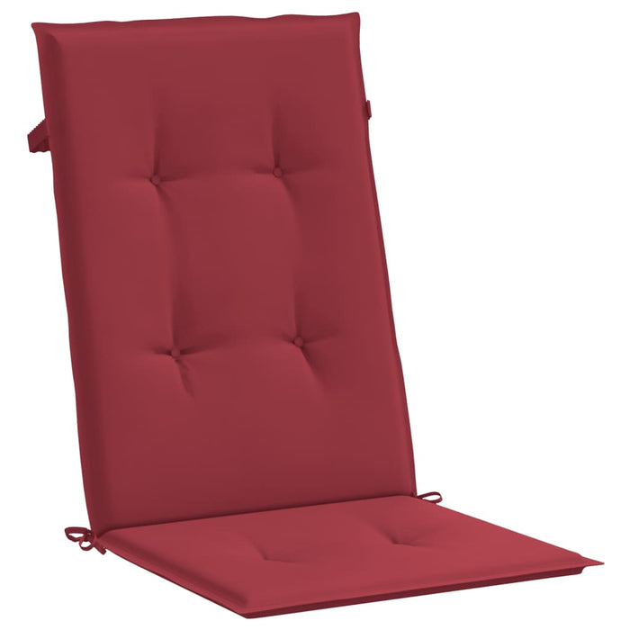 Cuscini per Sedie 2 pz Rosso Vino 120x50x3 cm in Tessuto 314113