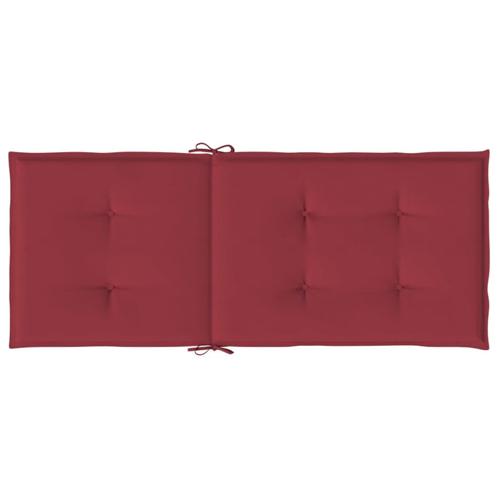 Cuscini per Sedie 2 pz Rosso Vino 120x50x3 cm in Tessuto 314113