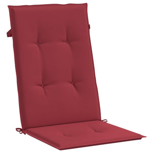 Cuscini per Sedie 4 pz Rosso Vino 120x50x3 cm in Tessuto 314114