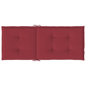 Cuscini per Sedie da Giardino 4 pz Rosso Vino 120x50x3 cm cod mxl 64991