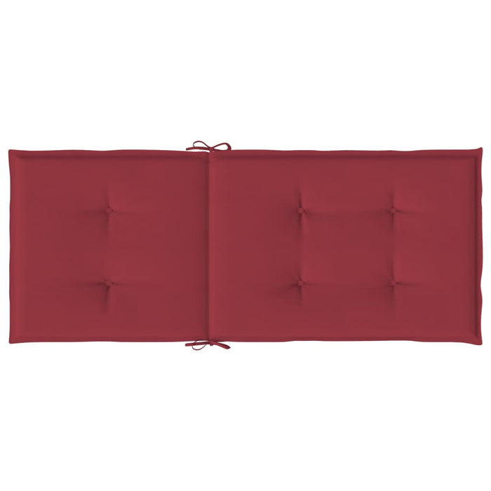 Cuscini per Sedie da Giardino 4 pz Rosso Vino 120x50x3 cm cod mxl 64991