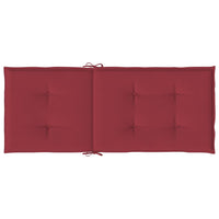 Cuscini per Sedie 4 pz Rosso Vino 120x50x3 cm in Tessuto 314114