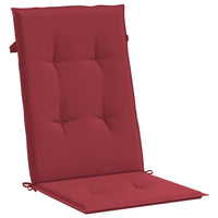 Cuscini per Sedie 6 pz Rosso Vino 120x50x3 cm in Tessuto 314115