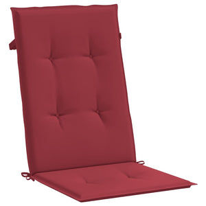 Cuscini per Sedie 6 pz Rosso Vino 120x50x3 cm in Tessuto 314115