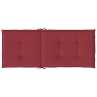 Cuscini per Sedie 6 pz Rosso Vino 120x50x3 cm in Tessuto 314115