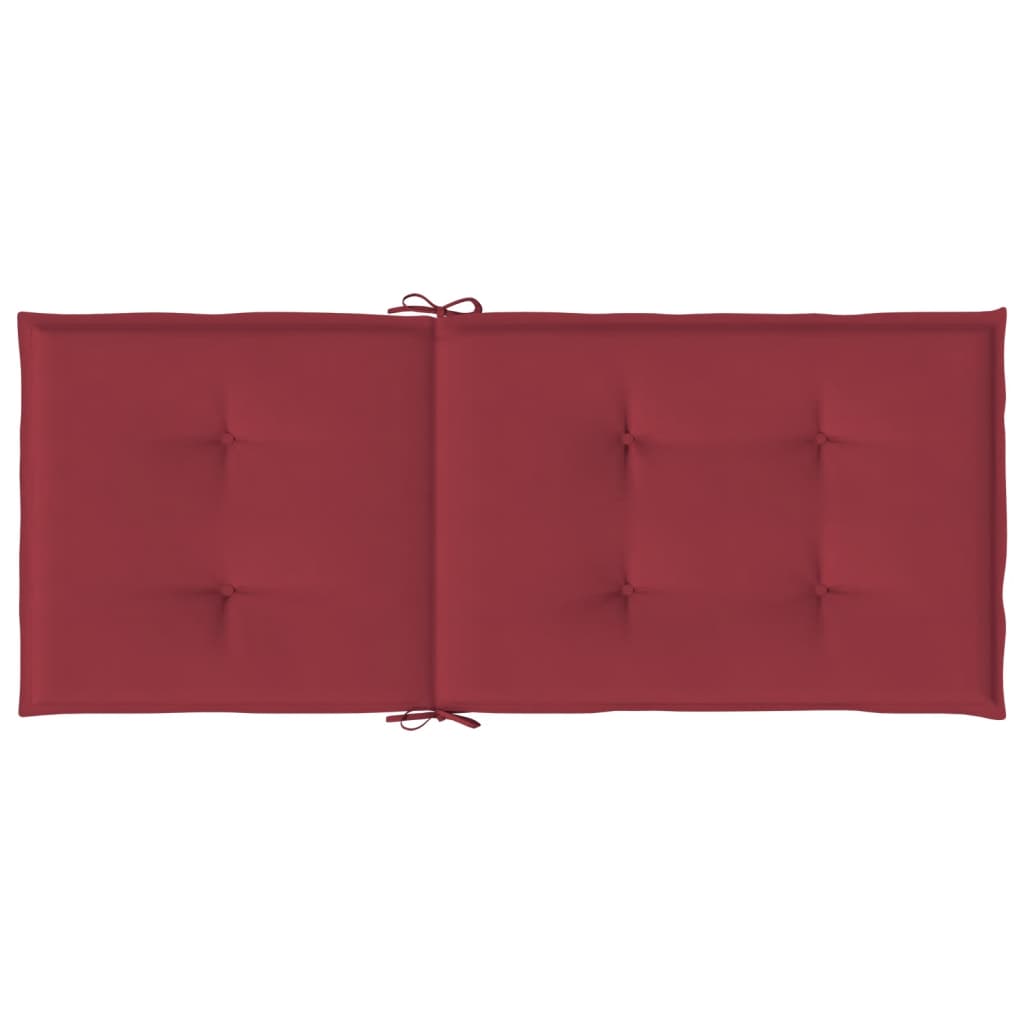 Cuscini per Sedie da Giardino 6 pz Rosso Vino 120x50x3 cm cod mxl 45836