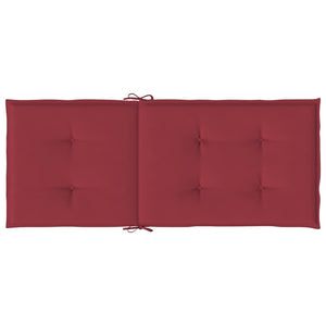 Cuscini per Sedie da Giardino 6 pz Rosso Vino 120x50x3 cm cod mxl 45836