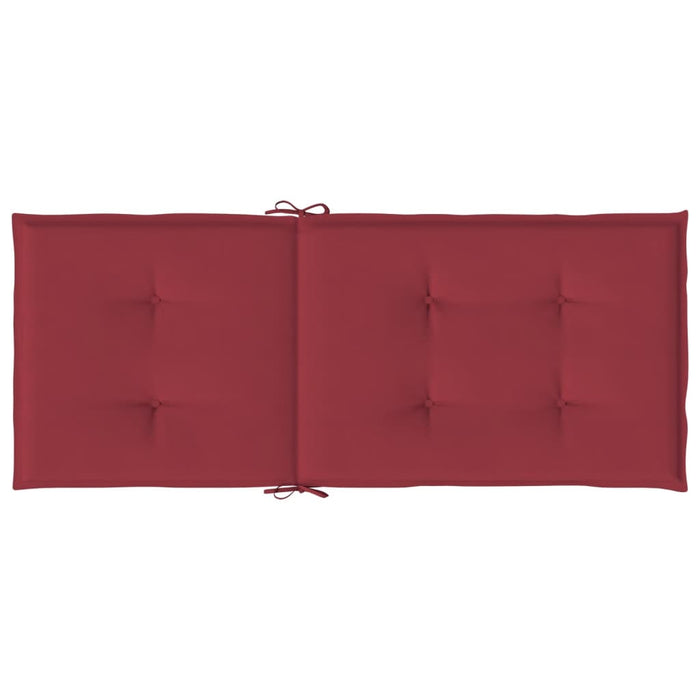 Cuscini per Sedie da Giardino 6 pz Rosso Vino 120x50x3 cm cod mxl 45836