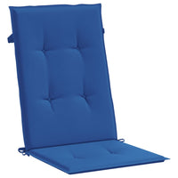 Cuscini per Sedie 2 pz Blu Reale 120x50x3 cm in Tessuto