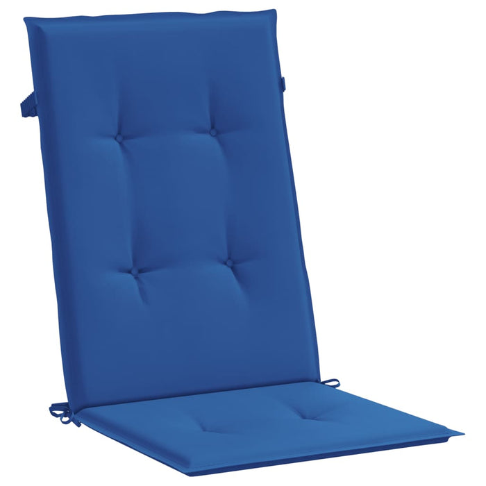 Cuscini per Sedie 2 pz Blu Reale 120x50x3 cm in Tessuto
