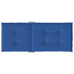 Cuscini per Sedie 2 pz Blu Reale 120x50x3 cm in Tessuto