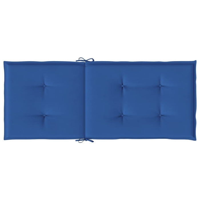 Cuscini per Sedie 2 pz Blu Reale 120x50x3 cm in Tessuto 314116
