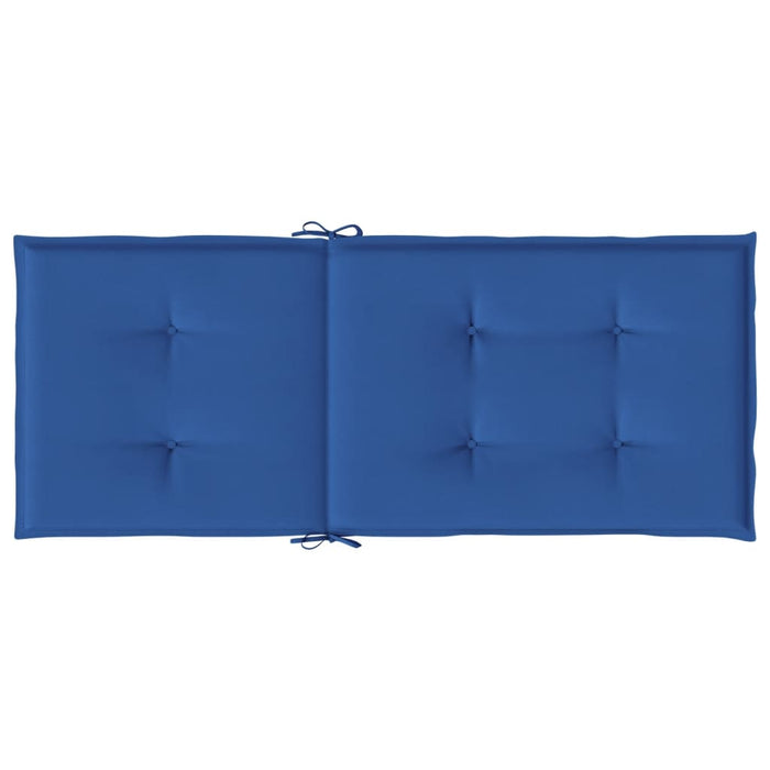 Cuscini per Sedie 4 pz Blu Reale 120x50x3 cm in Tessuto