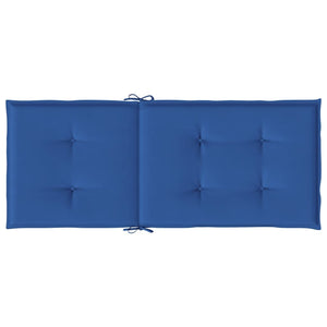 Cuscini per Sedie 6 pz Blu Reale 120x50x3 cm in Tessuto