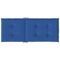 Cuscini per Sedie 6 pz Blu Reale 120x50x3 cm in Tessuto 314118