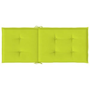 Cuscini per Sedie 2 pz Verdi 120x50x3 cm in Tessuto 314119