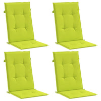 Cuscini per Sedie 4 pz Verde Brillante 120x50x3 cm in Tessuto 314120