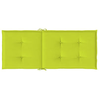 Cuscini per Sedie da Giardino 4 pz Verde Brillante 120x50x3 cm cod mxl 55228