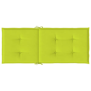 Cuscini per Sedie 4 pz Verde Brillante 120x50x3 cm in Tessuto 314120