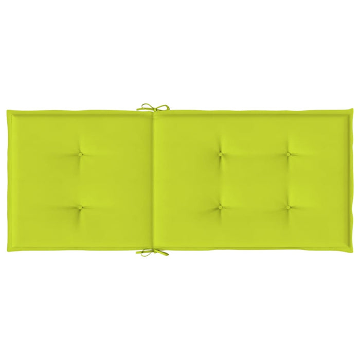 Cuscini per Sedie 4 pz Verde Brillante 120x50x3 cm in Tessuto 314120
