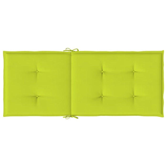Cuscini per Sedie 6 pz Verde Brillante 120x50x3 cm in Tessuto 314121