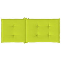 Cuscini per Sedie 6 pz Verde Brillante 120x50x3 cm in Tessuto