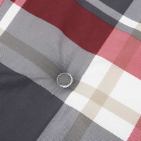 Cuscini per Sedie 4 pz Rossi a Quadri 120x50x3 cm in Tessuto 314126