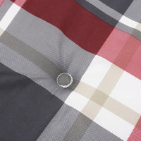 Cuscini per Sedie 6 pz Rossi a Quadri 120x50x3 cm in Tessuto 314127