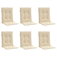 Cuscini per Sedia 6 pz Beige 100x50x3 cm in Tessuto Oxford 314134