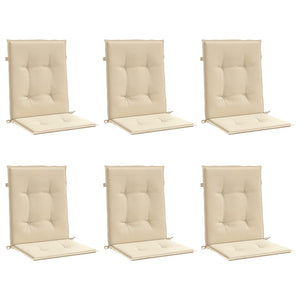 Cuscini per Sedia 6 pz Beige 100x50x3 cm in Tessuto Oxford 314134