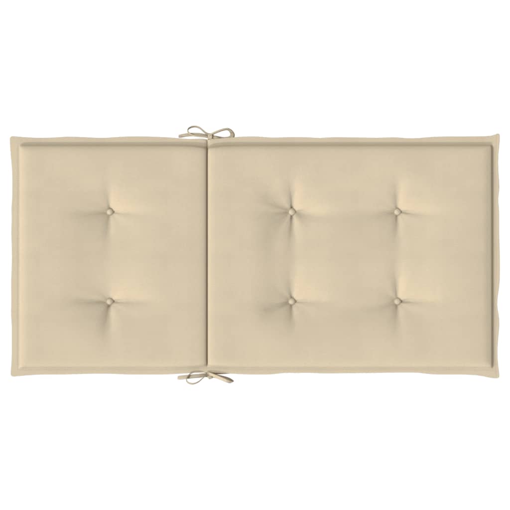 Cuscini per Sedie da Giardino 6 pz Beige 100x50x3 cm
